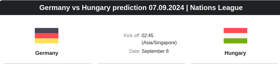 Germany vs Hungary prediction 07.09.2024 | Nations League - ตลาดลูกหนัง ทีเด็ดบอลเต็ง