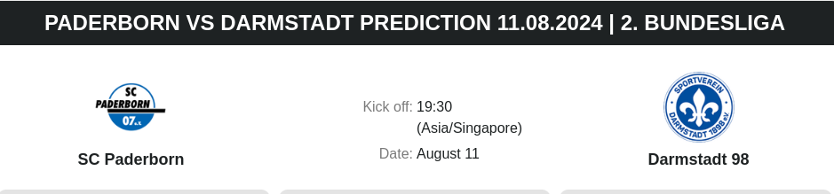 ตลาดลูกหนัง ทีเด็ดบอลเต็ง - Paderborn vs Darmstadt prediction 11.08.2024 | 2. Bundesliga