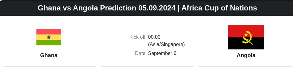 Ghana vs Angola Prediction 05.09.2024 | Africa Cup of Nations  - ตลาดลูกหนัง ทีเด็ดบอลเต็ง