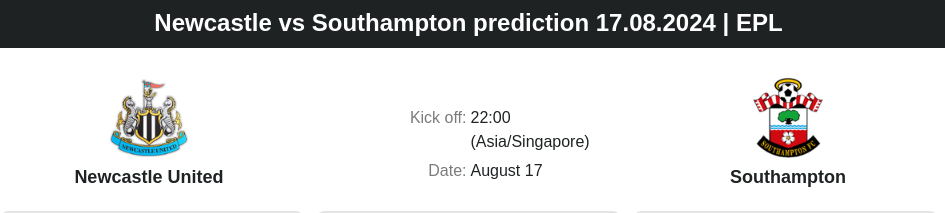 ตลาดลูกหนัง ทีเด็ดบอลเต็ง - Newcastle vs Southampton prediction 17.08.2024 | EPL