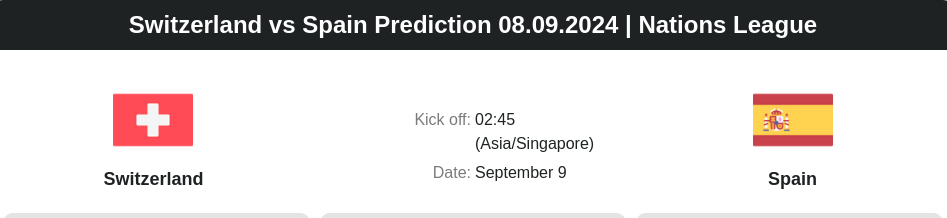 Switzerland vs Spain Prediction 08.09.2024 | Nations League - ตลาดลูกหนัง ทีเด็ดบอลเต็ง