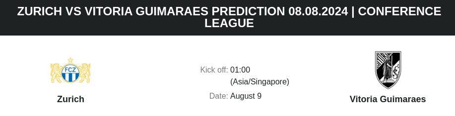 เคล็ดลับการเดิมพันลีกการประชุม - Zurich vs Vitoria Guimaraes Prediction