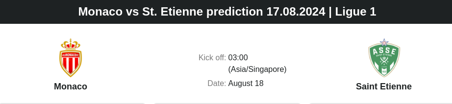 ตลาดลูกหนัง ทีเด็ดบอลเต็ง - Monaco vs St. Etienne prediction 17.08.2024 | Ligue 1