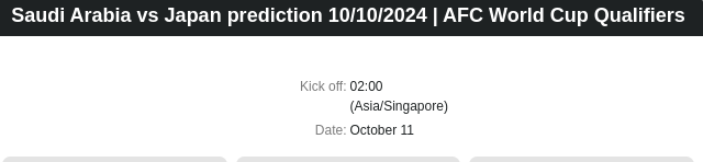 Saudi Arabia vs Japan prediction 10/10/2024 | AFC World Cup Qualifiers- ตลาดลูกหนัง ทีเด็ดบอลเต็ง