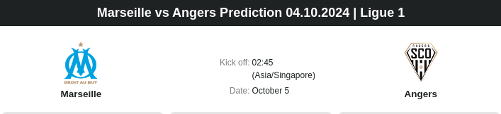 Marseille vs Angers Prediction 04.10.2024 | Ligue 1- ตลาดลูกหนัง ทีเด็ดบอลเต็ง