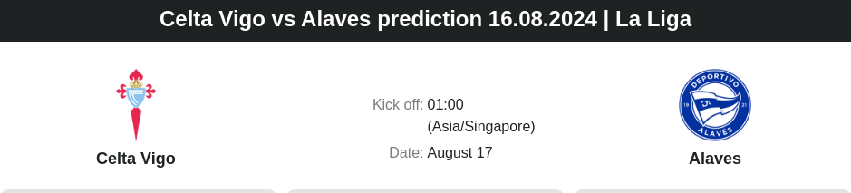 ตลาดลูกหนัง ทีเด็ดบอลเต็ง - Celta Vigo vs Alaves prediction 16.08.2024 | La Liga