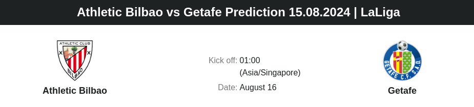 ตลาดลูกหนัง ทีเด็ดบอลเต็ง - Athletic Bilbao vs Getafe Prediction 15.08.2024 | LaLiga