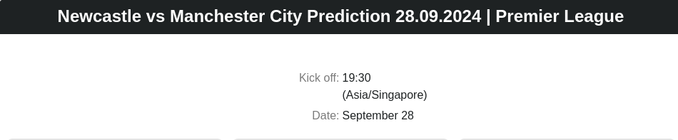 Newcastle vs Manchester City Prediction 28.09.2024 | Premier League - ตลาดลูกหนัง ทีเด็ดบอลเต็ง