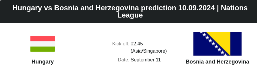 Hungary vs Bosnia and Herzegovina prediction 10.09.2024 | Nations League - ตลาดลูกหนัง ทีเด็ดบอลเต็ง