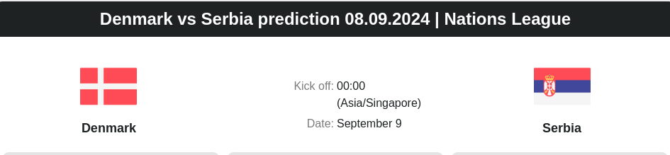 Denmark vs Serbia prediction 08.09.2024 | Nations League - ตลาดลูกหนัง ทีเด็ดบอลเต็ง