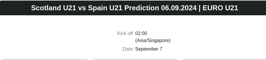 Scotland U21 vs Spain U21 Prediction 06.09.2024 | EURO U21 - ตลาดลูกหนัง ทีเด็ดบอลเต็ง