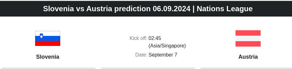 Slovenia vs Austria prediction 06.09.2024 | Nations League - ตลาดลูกหนัง ทีเด็ดบอลเต็ง